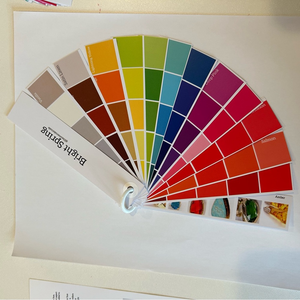 Bright Spring / Clear Spring Color Swatch Fan for Personal Color Season Analysis - Picture 5 of 5